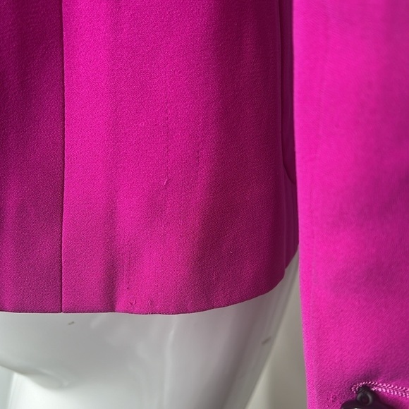 Emanuel Ungaro Paris Sz 34 Bright Pink Fitted Single Button Blazer - Picture 8 of 9
